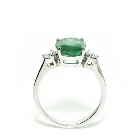 Diamond and emerald on sale ring